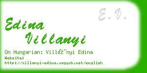 edina villanyi business card